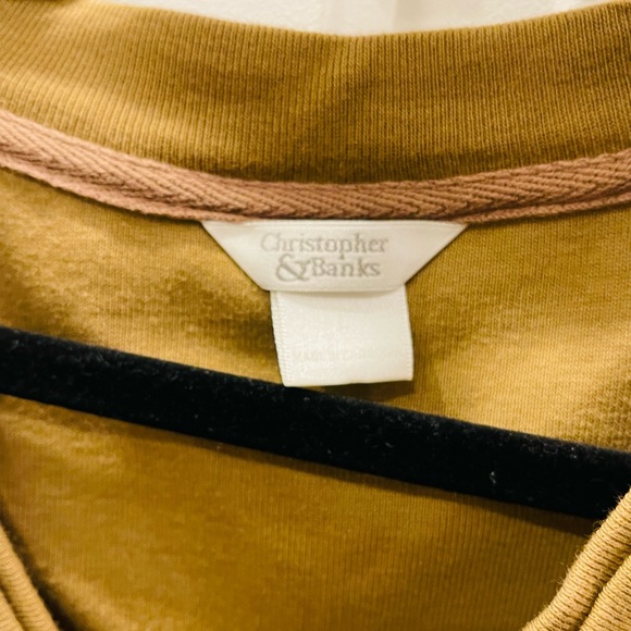 Christopher & Banks Mustard Long Sleeve Shirt (L) - Picture 4 of 4